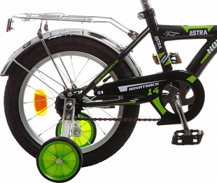 Велосипед Novatrack Astra 14" (2015) Black/Green 143ASTRA.BK5