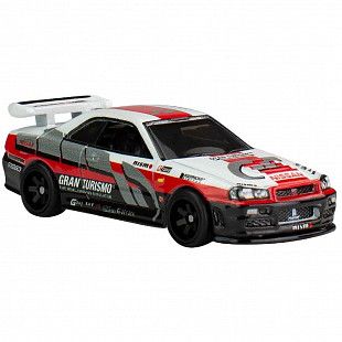 Машинка Hot Wheels Premium Nissan Skyline GT-R (BNR34) (HXD63 HKC28)