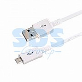 USB кабель Rexant microUSB 1 м длинный штекер white 18-4269