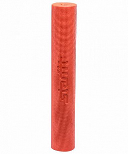 Гимнастический коврик для йоги, фитнеса Starfit FM-101 PVC orange (173x61x0,4)