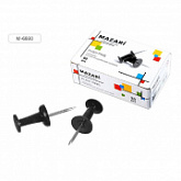 Кнопки канцелярские Mazari 50 шт М-6890 black