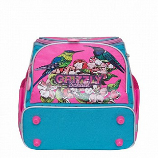 Рюкзак школьный GRIZZLY RAm-084-3 /1 light blue/honeysuckle