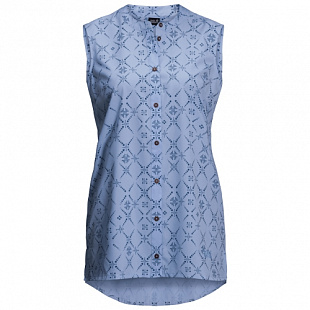 Рубашка женская Jack Wolfskin Sonora Maori Sleeveless W shirt blue all over