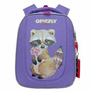 Рюкзак школьный GRIZZLY RAf-192-1 /1 lavender