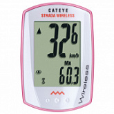Велокомпьютер Cat Eye Strada CC-RD300W (White-Red) 3524042