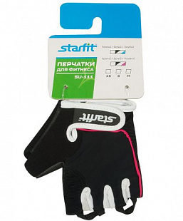 Перчатки для фитнеса Starfit SU-111 Black/White/Pink