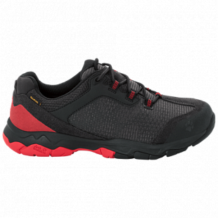 Полуботинки мужские Jack Wolfskin Rock Hunter Texapore Low M black / red