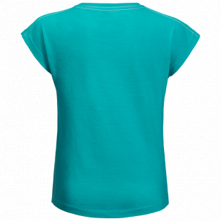 Футболка детская Jack Wolfskin Tropical T Girls aquamarine
