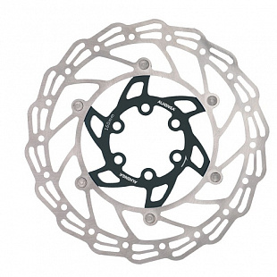Тормозной диск Alhonga 140 мм silver/black с болтами, HJ-DXR1407-BK