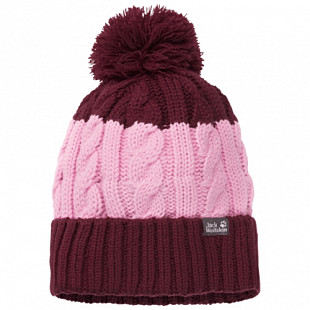 Шапка детская Jack Wolfskin Stormlock Pompom Beanie Kids lilac