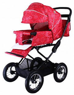Коляска BabyHit Evenly Light Red flower