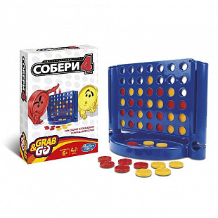 Игра детская настольная Hasbro Собери 4 дорожная версия B1000 