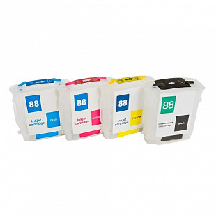 ПЗК HP для картриджей №88 (9385/9386/9387/9388) для моделей HP K550/K5400 с чипом 4шт