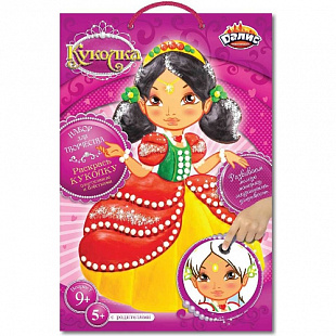 Набор для детского творчества Dalis Раскраска из пластилина Кукла Карина МС-207