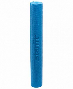 Гимнастический коврик для йоги, фитнеса Starfit FM-101 PVC blue (173x61x0,6)