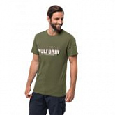 Футболка мужская Jack Wolfskin Slogan T Men woodland green