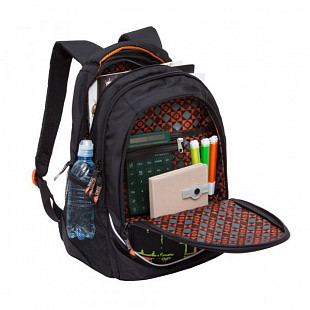 Школьный рюкзак Orange Bear VI-63 black/lime