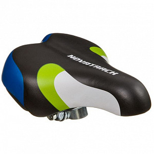 Седло Novatrack детское black/blue/green КЛ98757
