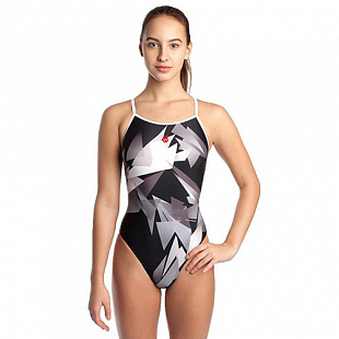 Купальник спортивный женский Mad Wave Grafit black/white