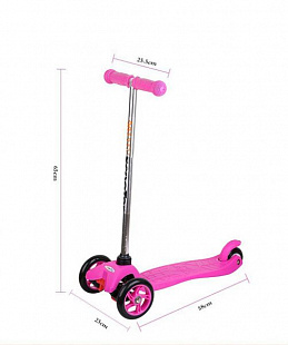 Самокат трехколесный Yiwu KR-7732 pink