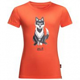 Футболка детская Jack Wolfskin Wolf T Kids mango orange