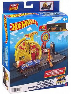 Игровой набор Hot Wheels City Speedy Pizza Pick-Up (HMD53 HKX44)