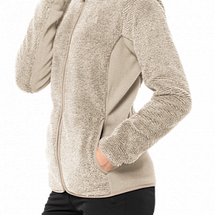 Джемпер женский Jack Wolfskin Pine Leaf Jacket Women white sand stripes