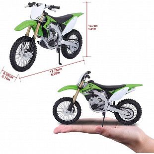 Модель мотоцикла Maisto 1:12 Kawasaki KX 450F (31101 20-08141) Green НОВОЕ ПОСТУПЛЕНИЕ