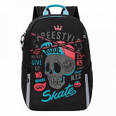 Рюкзак школьный GRIZZLY RB-151-3 /2 black/light turquoise