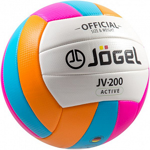Мяч волейбольный Jogel JV-200 blue/orange/pink