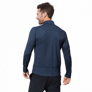 Пуловер мужский Jack Wolfskin Sky Range Halfzip M dark indigo
