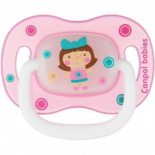 Пустышка Canpol babies Toys Силиконовая Симметричная 0-6 мес. (23/291) pink