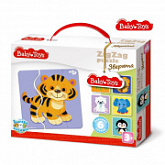 Пазлы макси Десятое Королевство ЗИГЗАГ Зверята 02501