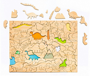 Развивающий эко-пазл раскраска Bradex Динозавры DE 0423