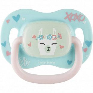 Пустышка Canpol babies Exotic Animals силиконовая симметричная 18+ мес. (34/922_lama)