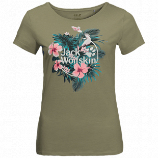Футболка женская Jack Wolfskin Tropical T W khaki