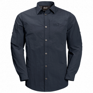 Рубашка мужская Jack Wolfskin Lakeside Roll-Up Shirt M night blue
