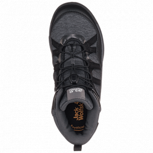 Ботинки детские Jack Wolfskin Thunderbolt Texapore Mid K black / dark grey