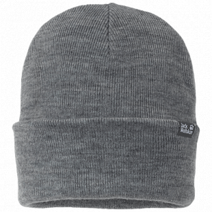 Шапка мужская Jack Wolfskin Rib Hat grey heather 1903891-6110559