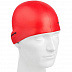 Шапочка для бассейна (плавания) взрослая Mad Wave Metal Silicone Solid red