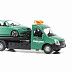 Масштабная модель автомобиля Bburago Street Fire Эвакуатор и Ford Focus ST 1:43 (18-31400) Black/Green