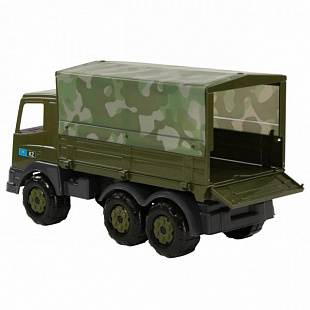 Автомобиль Полесье Престиж бортовой тентовый военный (KZ) 70043