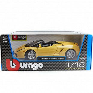 Машинка Bburago 1:18 Lamborghini Gallardo Spyder (18-12016) yellow
