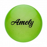 Мяч для художественной гимнастики Amely с блестками AGB-102 19 см green