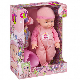 Кукла Bondibon Oly функциональная (пьёт, писает) M9726-1 озвученная с аксессуарами