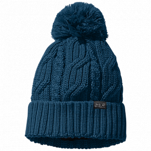 Шапка мужская Jack Wolfskin Stormlock Pompom Beanie poseidon blue 1905091-1134561