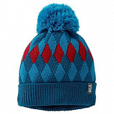 Шапка детская Jack Wolfskin Diamond Knit Cap K blue/red