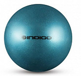 Мяч для художественной гимнастики Indigo металлик 300 г IN119 15 см с блеcтками light blue
