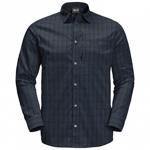 Рубашка мужская Jack Wolfskin Rays Flex Shirt M night blue checks