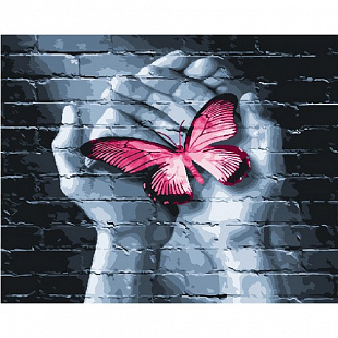 Картина по номерам Picasso Бабочка в руках PC4050502